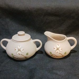 Pigeon Forge pottery cream and sugar